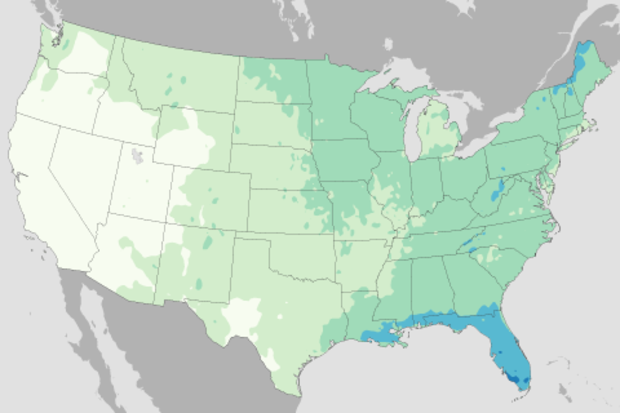 July 4th rain map